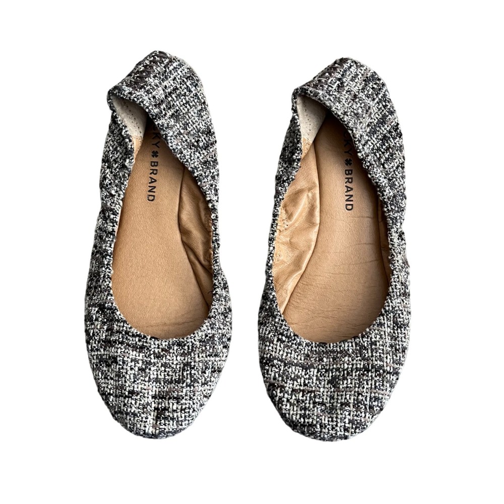 Lucky Brand Emmie Ballerina Flats Tweed Size 7